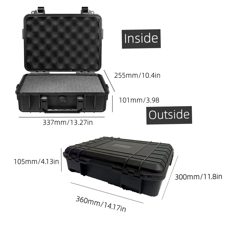 

Жесткий пластиковый ящик для инструментов XMSJ черного цвета