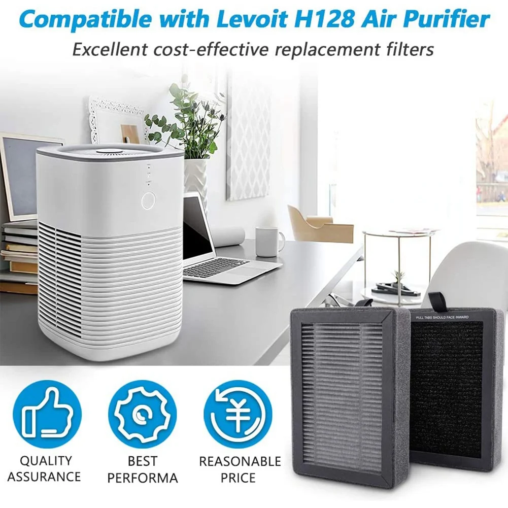 Сменный фильтр LV-H128 совместимый с очистителем воздуха LEVOIT сменный True HEPA H13 2 шт.