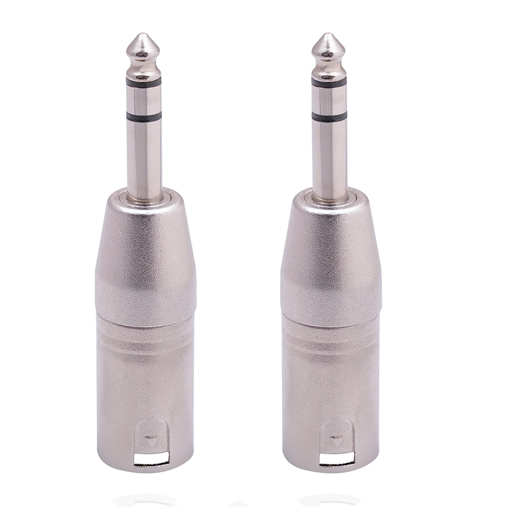 

2 PCS 6.35mm 1/4 Inch Stereo Cable TRS To 3Pin XLR Plug Adapter Male To Male 1/4" TRS To XLR Adapters Audio Adapter Accessories