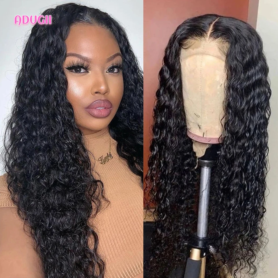 Water Wave Lace Front Wig Transparent Lace Closure Curly Hair Wet And Wavy Wigs For Women 28 Inch Brazilian Remy Hair Lace Wig