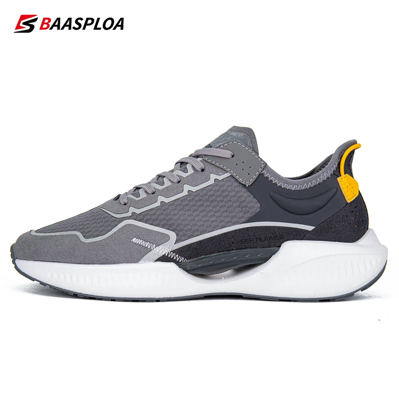 2023 Baasploa Men Running Shoes New Spring Mesh Breathable Sport Shoes Fashion Lightweight Men Sneakers Non-Slip Free Shipping