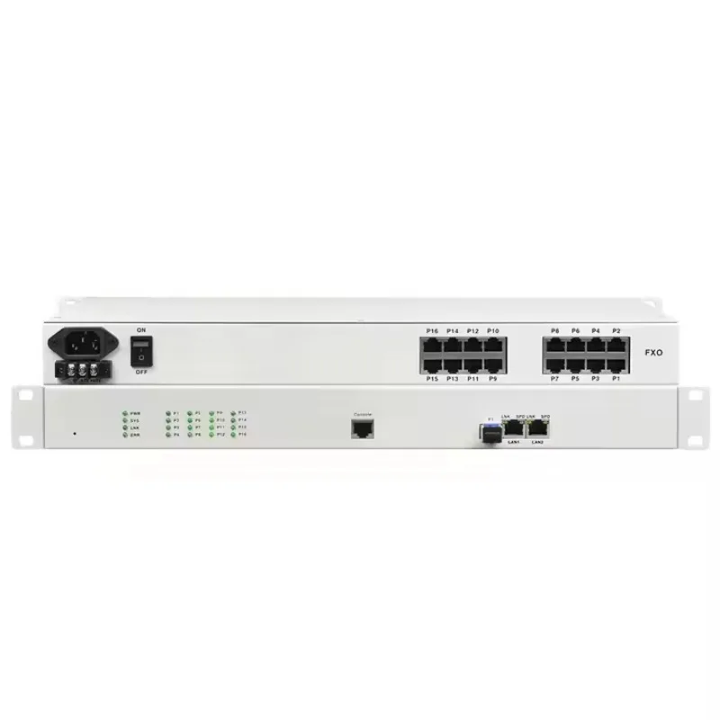 Фото Конвертер TDM Over IP 2026, 16-канальный голосовой, FXO/FXS через Ethernet RJ45 №2
