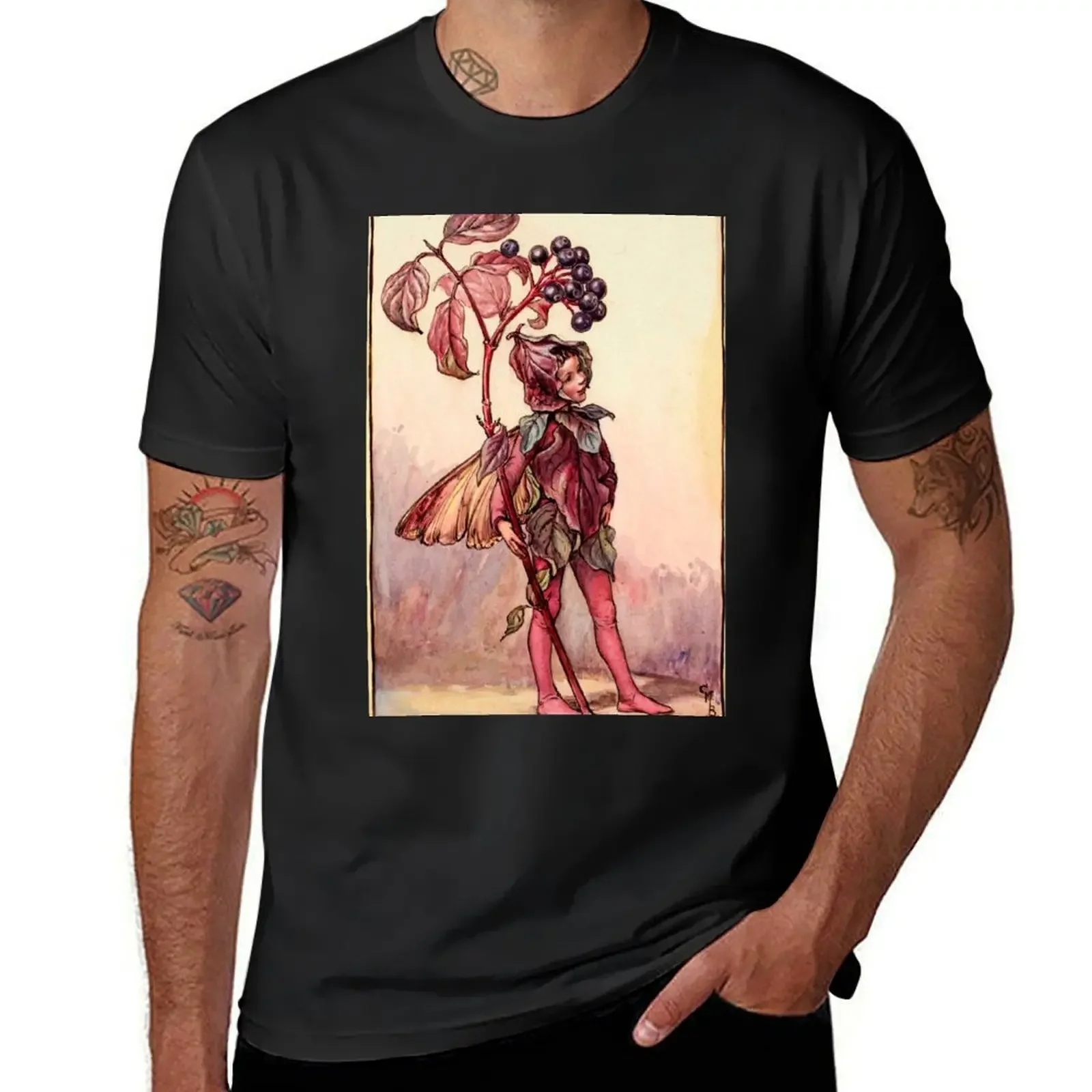 Dogwood fairy T-Shirt cotton graphic tees plain Blouse men clothings