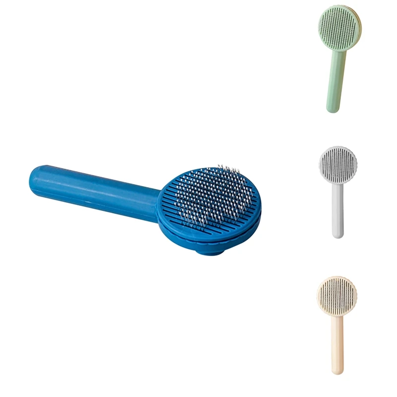 

Cat Brush Pet Comb Self Cleaning Slicker Brush Remove Hair Grooming Brush Pet Dematting Comb Beauty Dog Comb