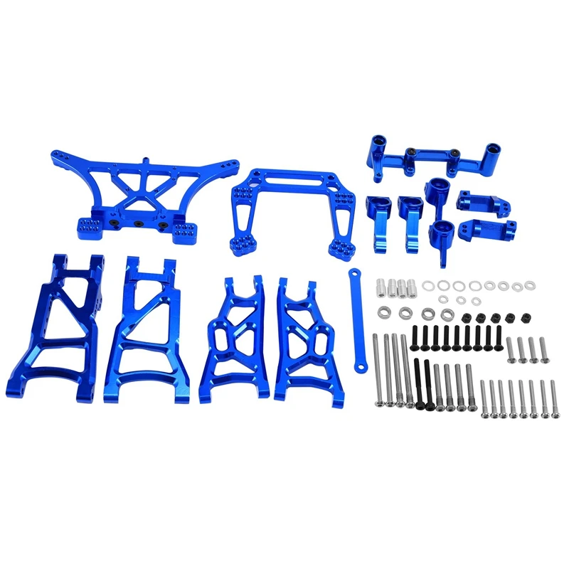 Upgrade Aluminum Alloy Chassis Arm C Seat Rear Stub Axle Parts Kit For 1/10 Traxxas 2WD Slash Rustler Stampede Parts
