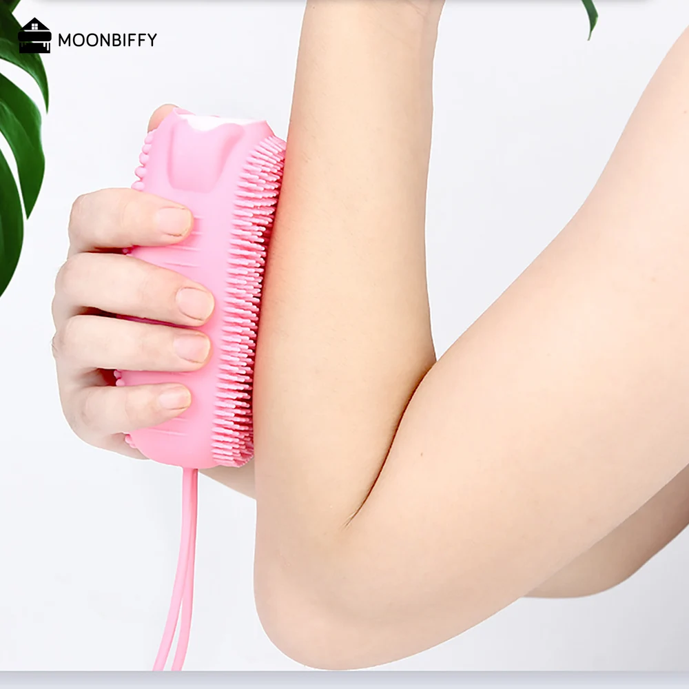 

Силиконовая щетка для ванны, двусторонняя мягкая губка для глубокой очистки, губка для ванны, быстрое вспенивание, губка для всего тела, спа-...