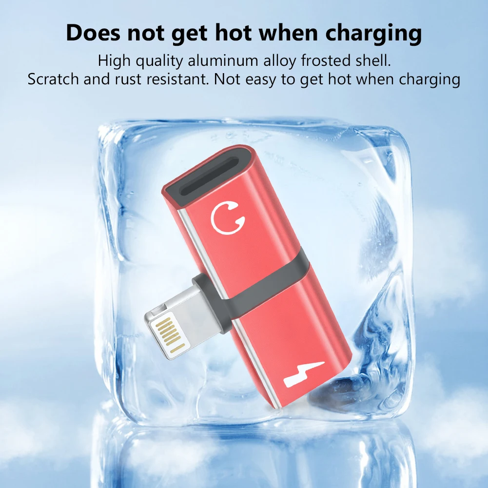 Переходник 2 в 1 Lightning для Iphone 11 12 13 X XS MAX XR 7 8 Plus зарядки и подключения наушников -