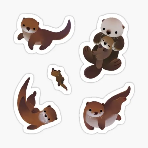 

Otter 5PCS Stickers for Cute Stickers Art Car Wall Luggage Print Anime Cartoon Decorations Bumper Laptop Background Funny Kid