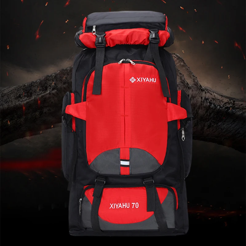 

Рюкзак для кемпинга и пешего туризма для мужчин и женщин, уличный водонепроницаемый дорожный ранец, тактическая спортивная вместительная сумка для альпинизма, 70 л