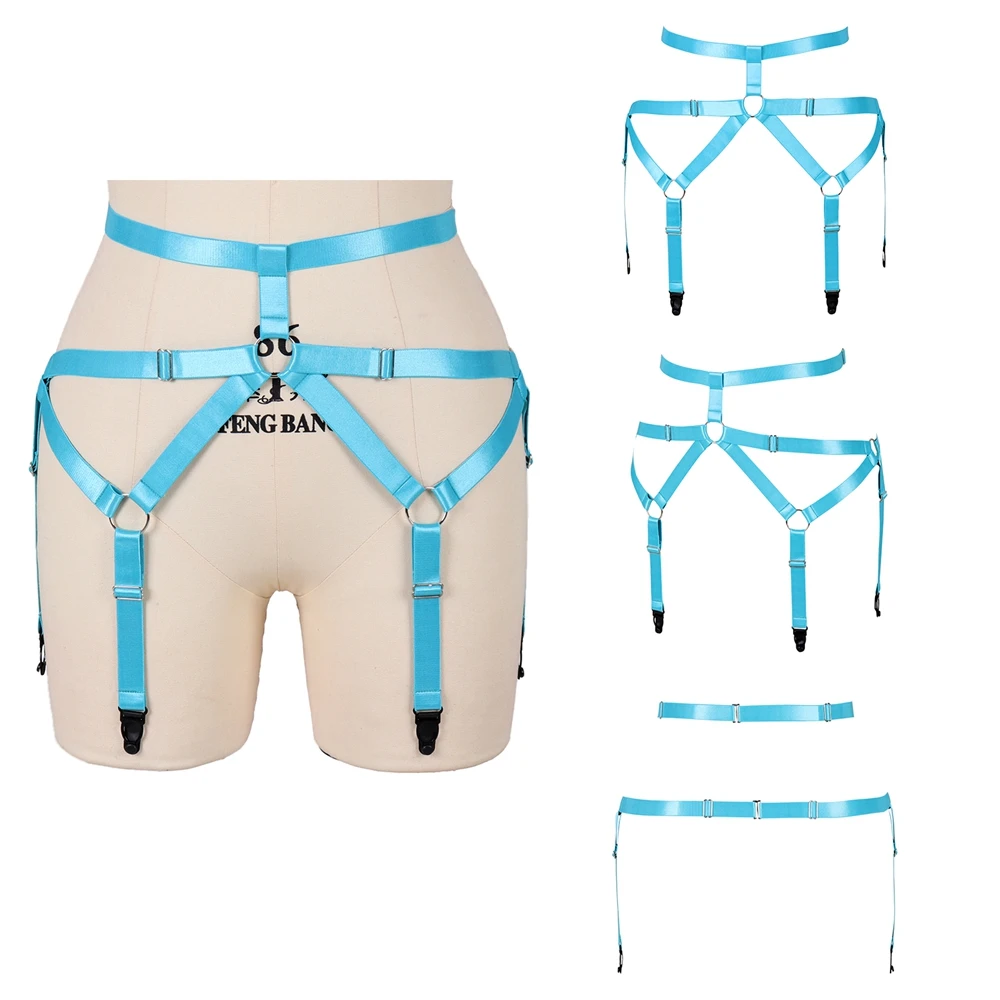 

Elastic Party Dance Rave Wear Waist Garter Belt Thigh Body Bondage Stockings Suspender Harness Clothing Ring Goth Sexy Lingerie
