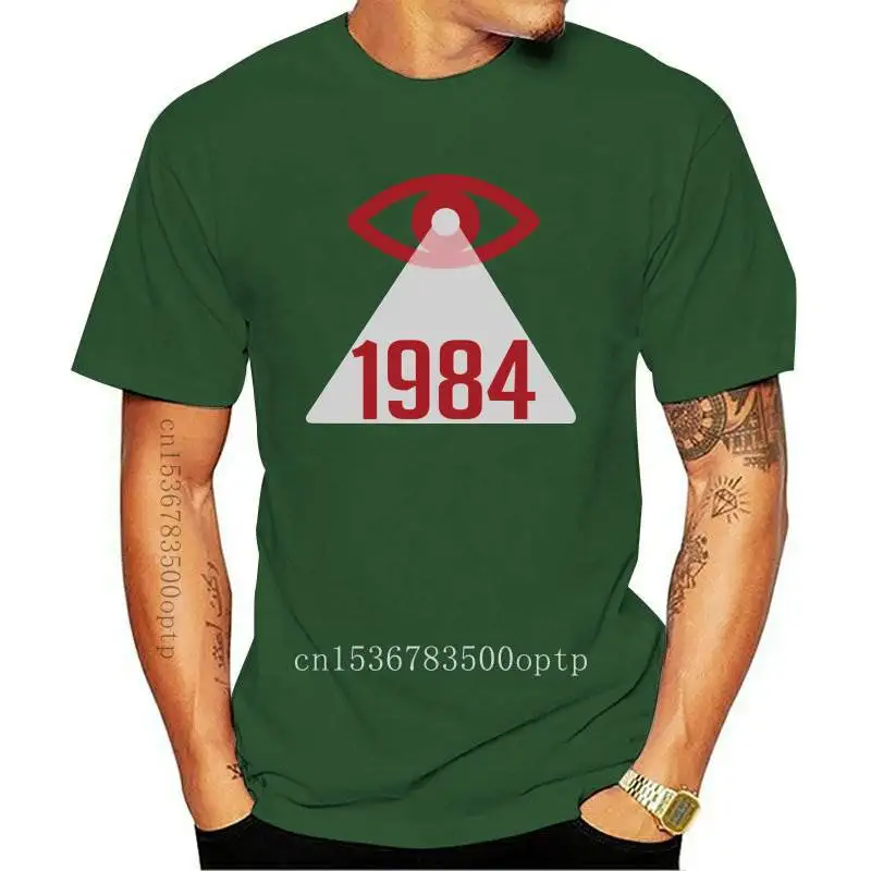 

New 1984 T shirt 1984 george orwell big brother is watching you cctv observation n s a prisem tv media