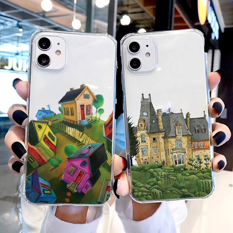 Прозрачные чехлы для iPhone 13 12 11 Pro MAX 7 8 Plus SE 2020 XR X XS |