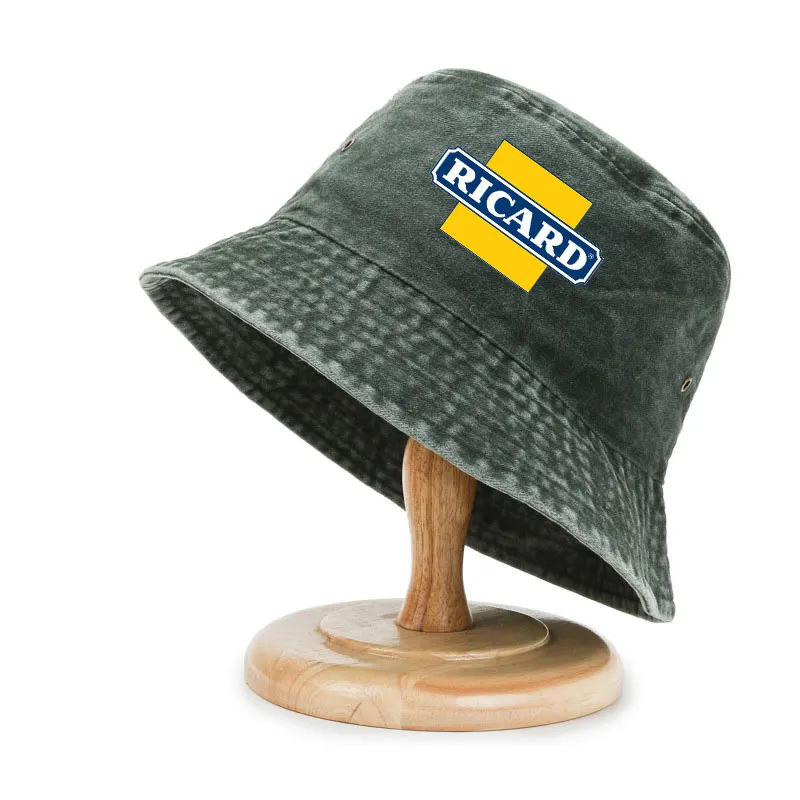 

Premium Fabric Denim Washed Cotton Ricard Bucket Hat for Women Man Casual Outdoor Sports Fisherman Cap Unisex Bob Panama Hat