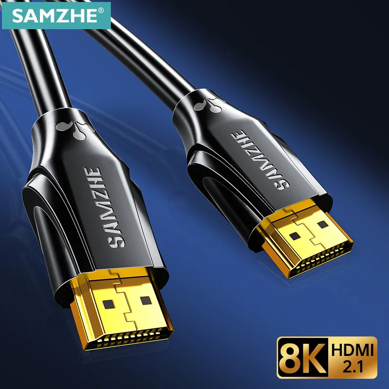 

SAMZHE HDMI Cable 8K/60Hz 4K/60Hz for USB HUB PS5 TV Box HDMI 2.1 Digital Cables 48Gbps Dolby Atmos HDR10+ HDMI Splitter Cable