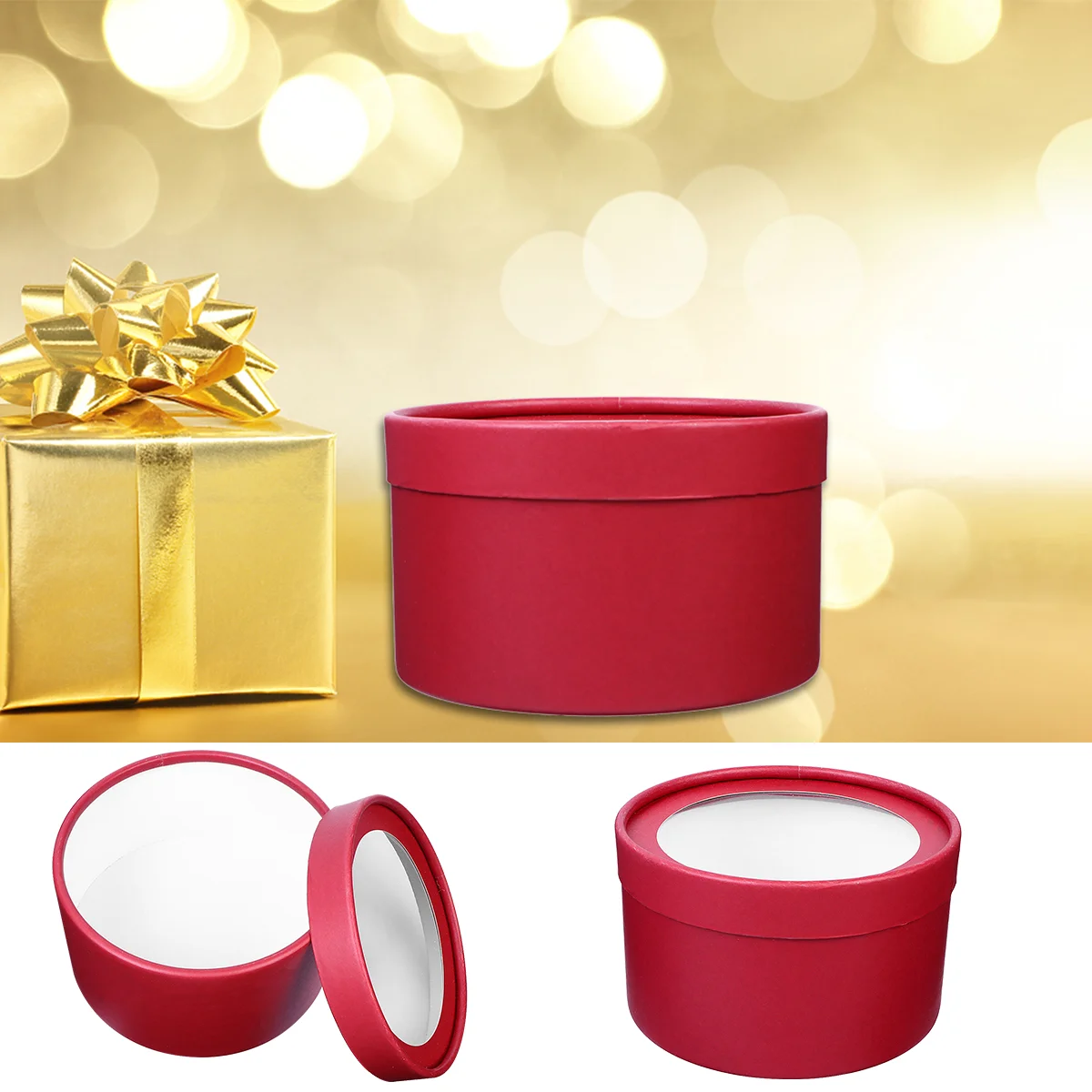 

Box Gift Storage Boxesflower Luxury Chic Container Arrangements Inside Nested Come Boutiqueweedingcase Round Claret Cases
