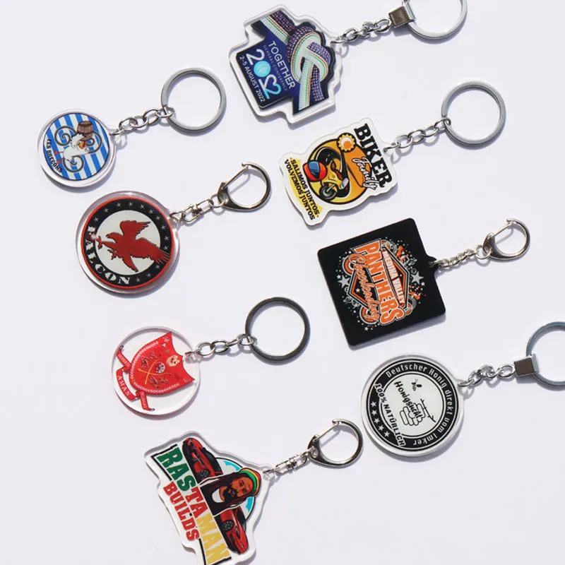 Персонализированный акриловый брелок для ключей креативный граффити с буквами