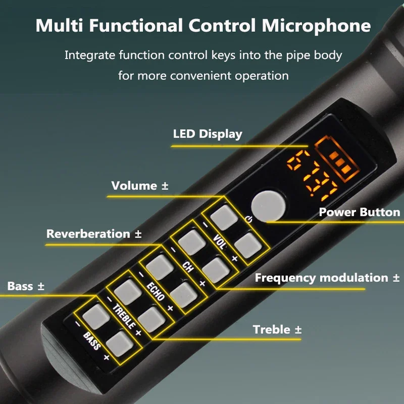 Беспроводной микрофон UHF для караоке