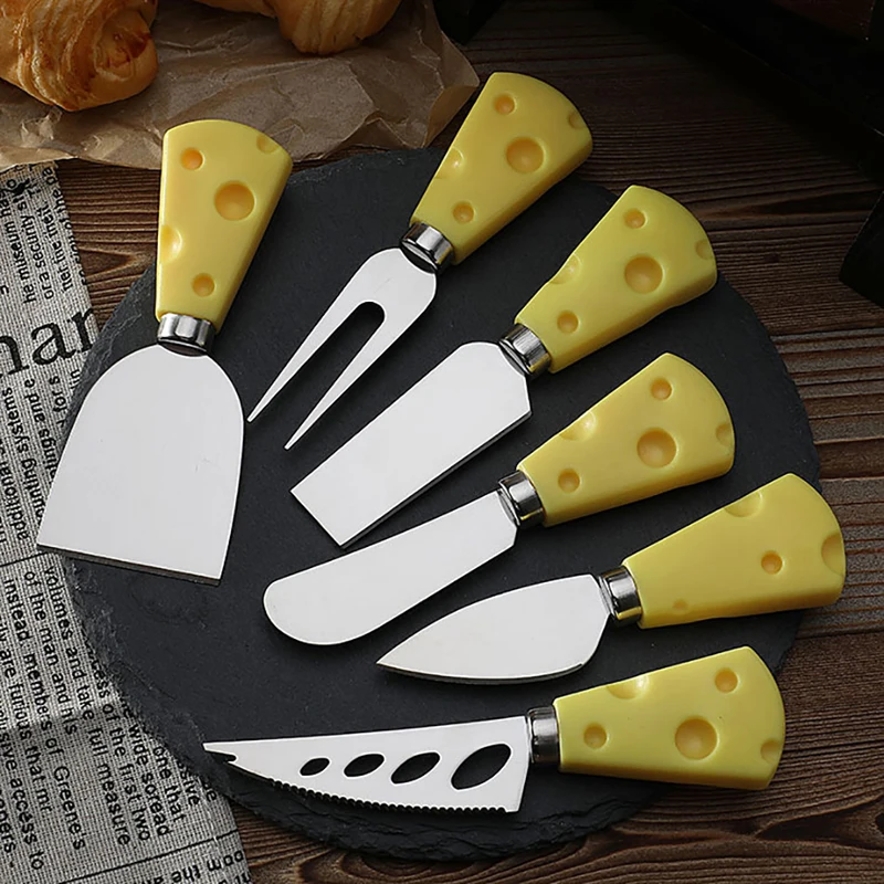 

2022 1Pc Steel Stainless Cheese Knives with Bamboo Wood Handle Cheese Slicer butter knife cheese knife cheese slicer Wholesale