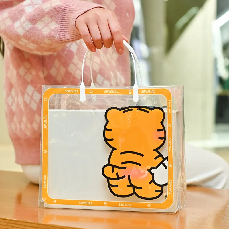 Сумка-тоут из полипропилена портативная прозрачная сумочка для хранения милый