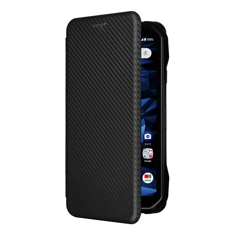 Фото Чехол для Kyocera DuraForce EX KY-51D, роскошный чехол из углеродного волокна из искусственной кожи, чехол для телефона Kyocera KY-51D KC-S703, чехол для телефона с ремешком №1