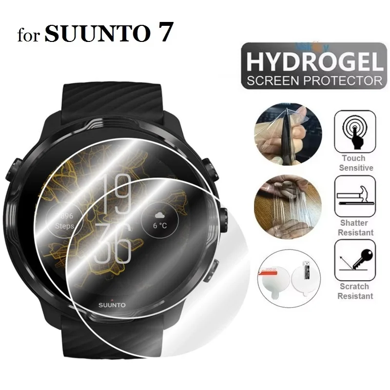 10 шт. гидрогелевая защитная пленка из ТПУ для смарт-часов Suunto 7, прозрачная мягкая защитная пленка HD (art.: 3920db658360a) - 3920db658360a