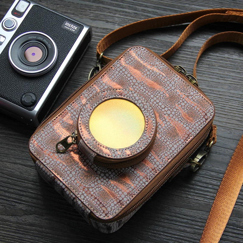 

Подходит для Fuji для Fujifilm, защитный кожаный чехол для камеры Polaroid instax mini EVO