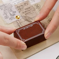 vintage black frame border basis label stamp diy wooden rubber stamps for scrapbooking stationery scrapbooking standard stamp