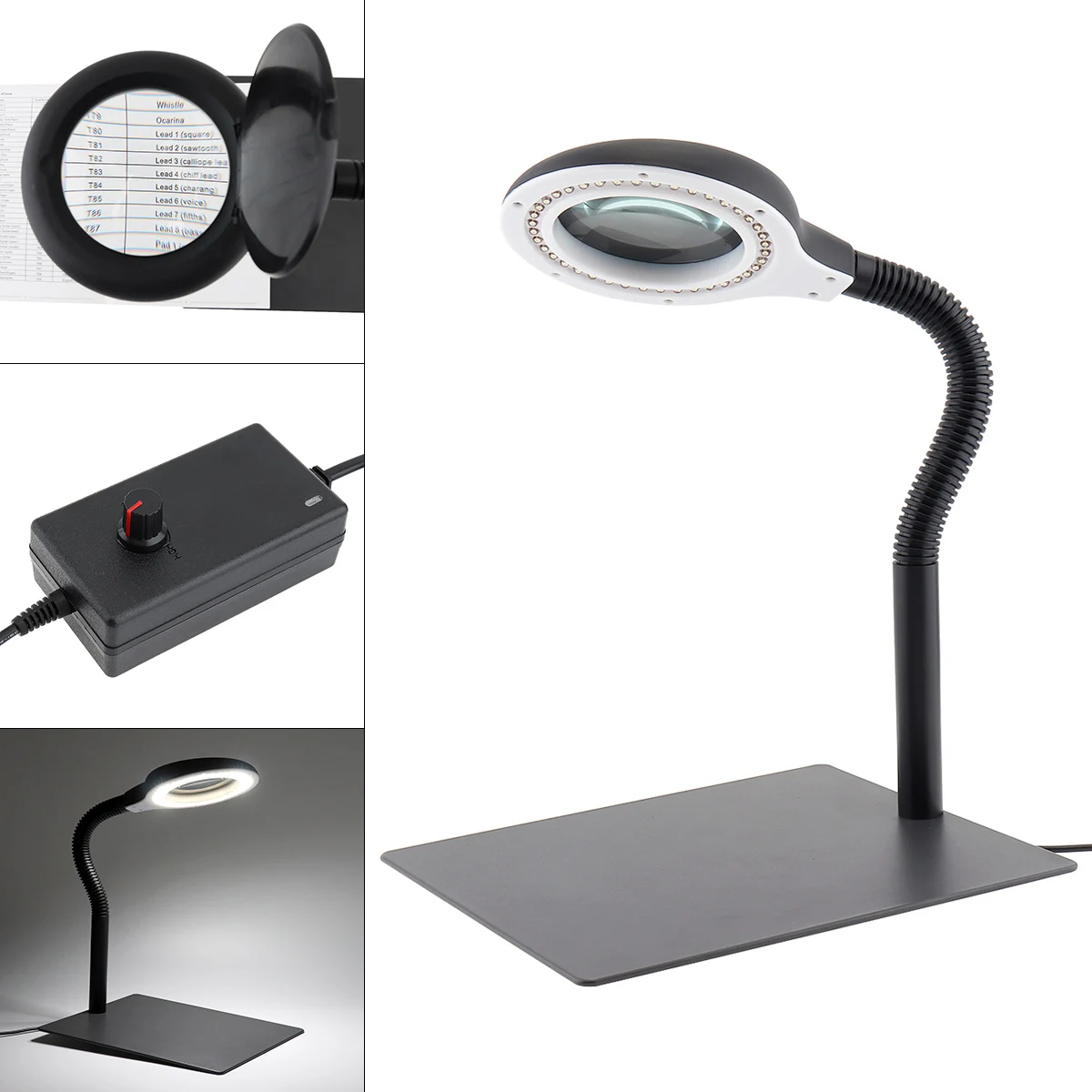 

Table Lights 110V / 220V 18W Magnifying Glass Brightness Light Desk Lamp with 15X 40 LED Lighting for Reading Engraving