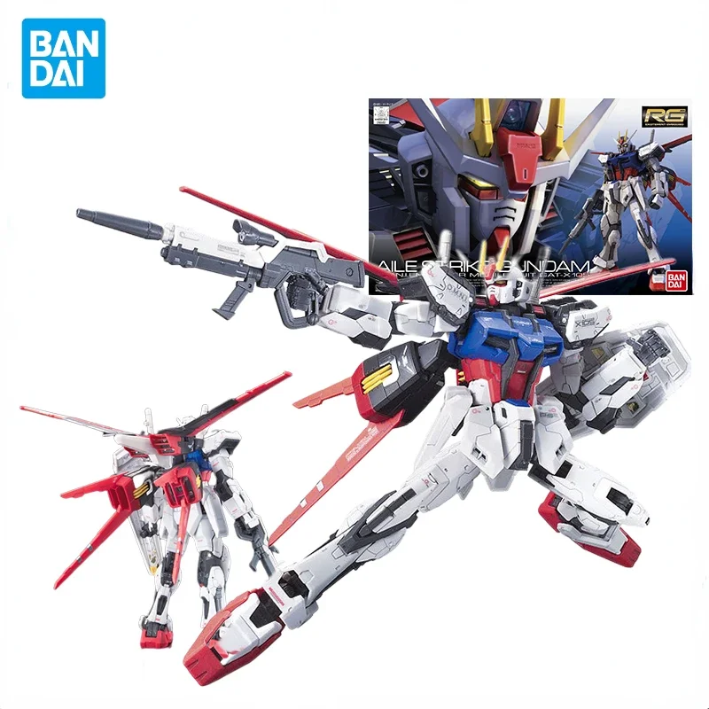 Оригинальный Bandai аниме AILE STRIKE GUNDAM RG 1/144 GAT-X105 в сборе модель игрушки экшн-фигурка