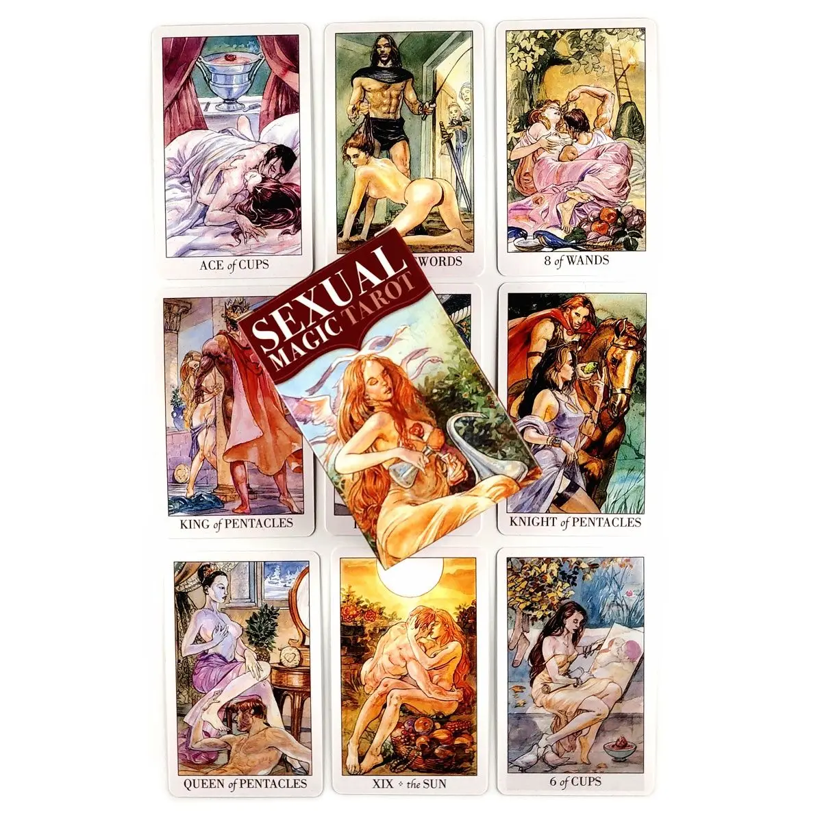 

Лидер продаж, сексуальные Волшебные мини-карты Таро, Высококачественная колода Таро с руководством, настольная игра для судьбы, гадания, 78 ш...