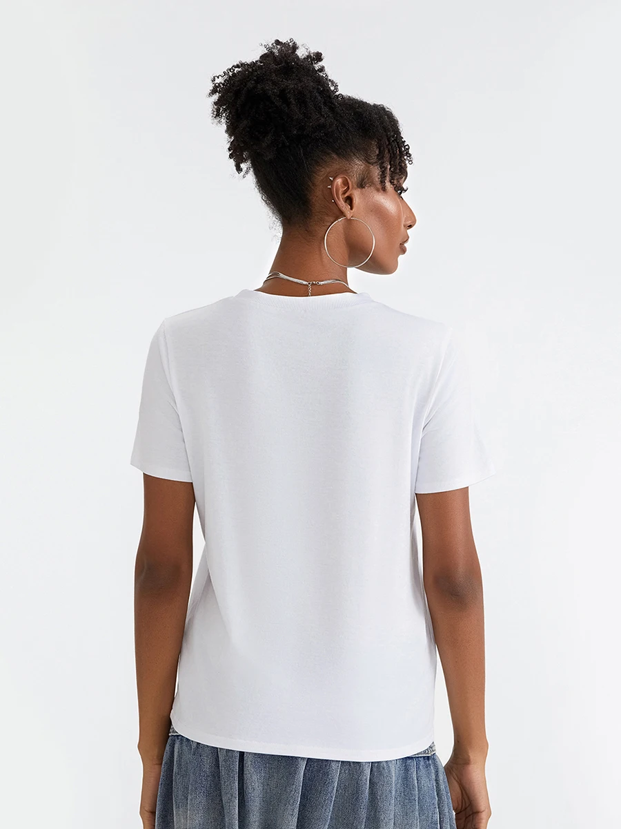 Женские футболки Pivanzore с принтом s Y2K винтажные Топы коротким рукавом и круглым