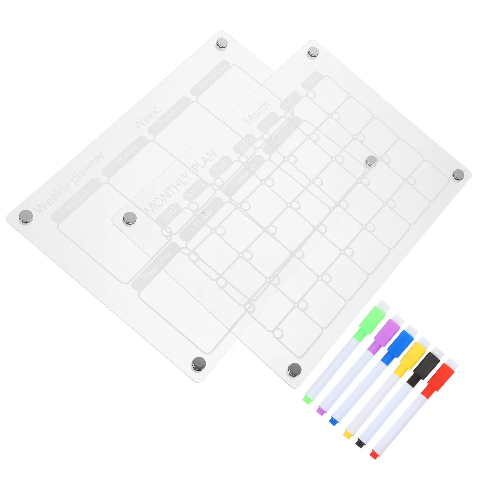 

Three-dimensional Office Magnetic Wall Sticker Acrylic Clear Fridge Dry Erase Board