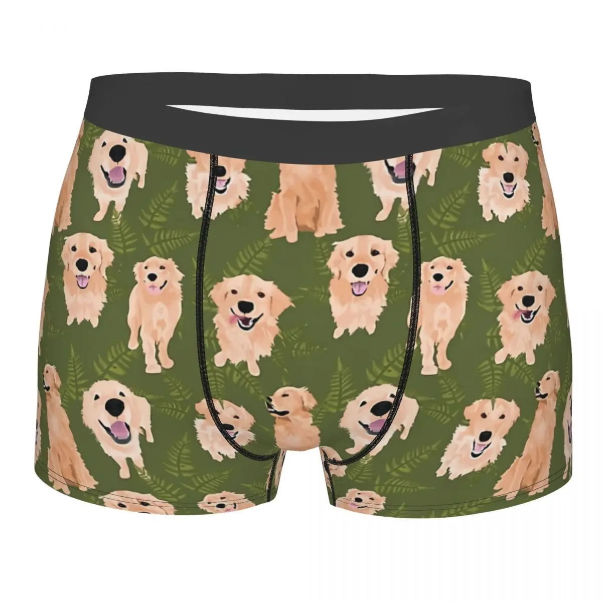 

Golden Retrievers And Ferns On Moss Underpants Panties Shorts Boxer Briefs Male Underwear Print