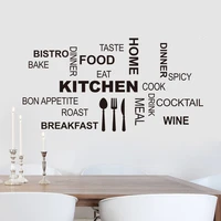english letter wall stickers for kitchen living room bedroom decoration decals vinyl self adhesive painting