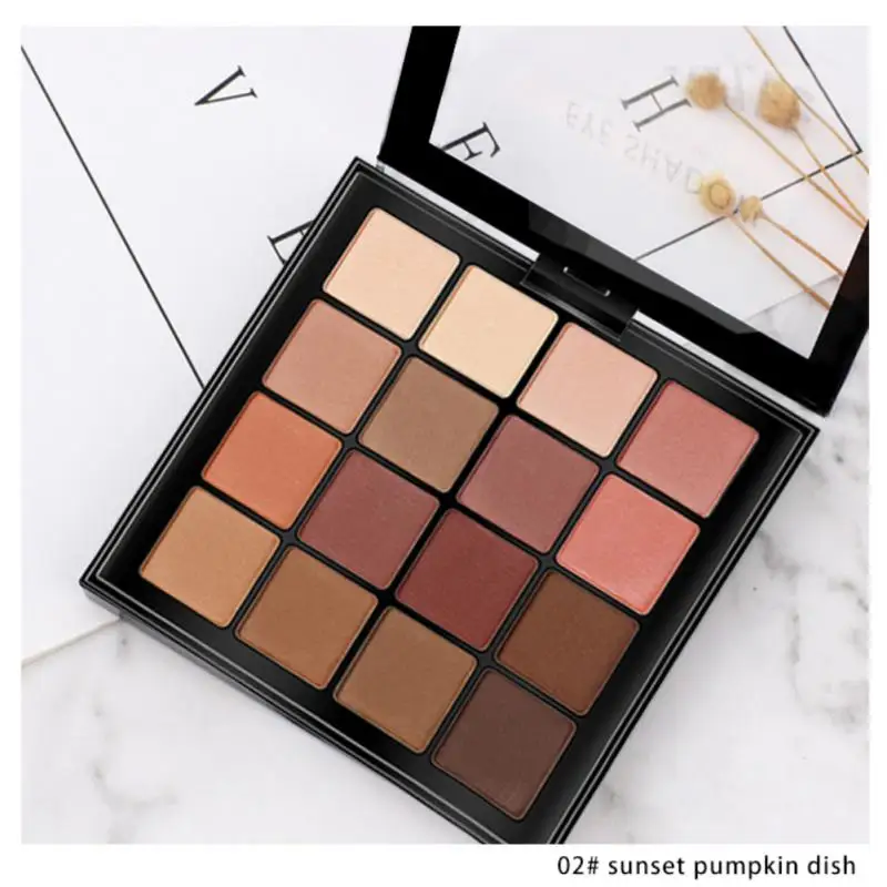 

Тени для век 16 видов цветов Earth Color, водостойкие, устойчивые к поту, матовые, мерцающие, стойкие тени для век, пластина для макияжа