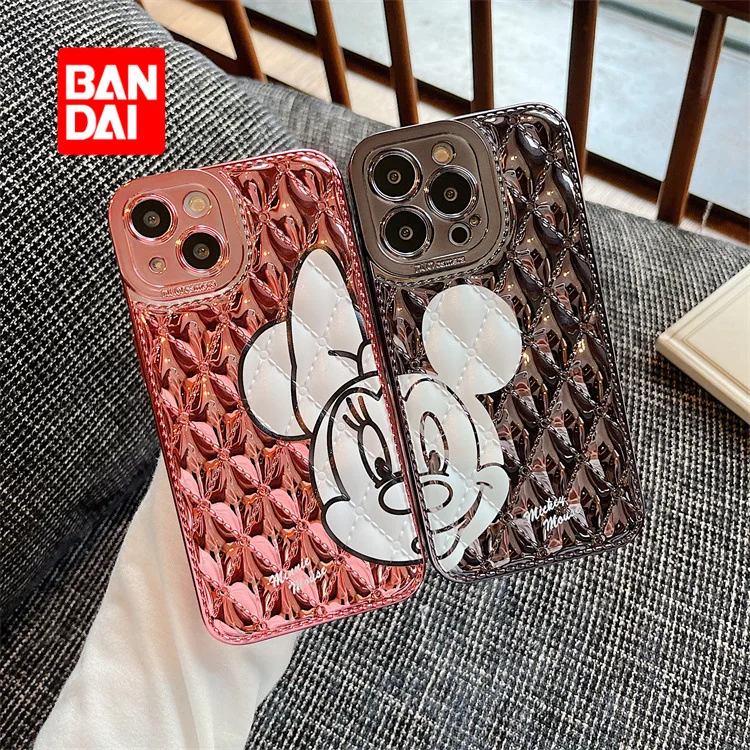 

Bandai Disney Plating Case for IPhone 13 12 11 Pro X XS 13Pro 12Pro Max XR 7 8 Plus SE2 Cartoon Phone Cover Kawaii Fundas