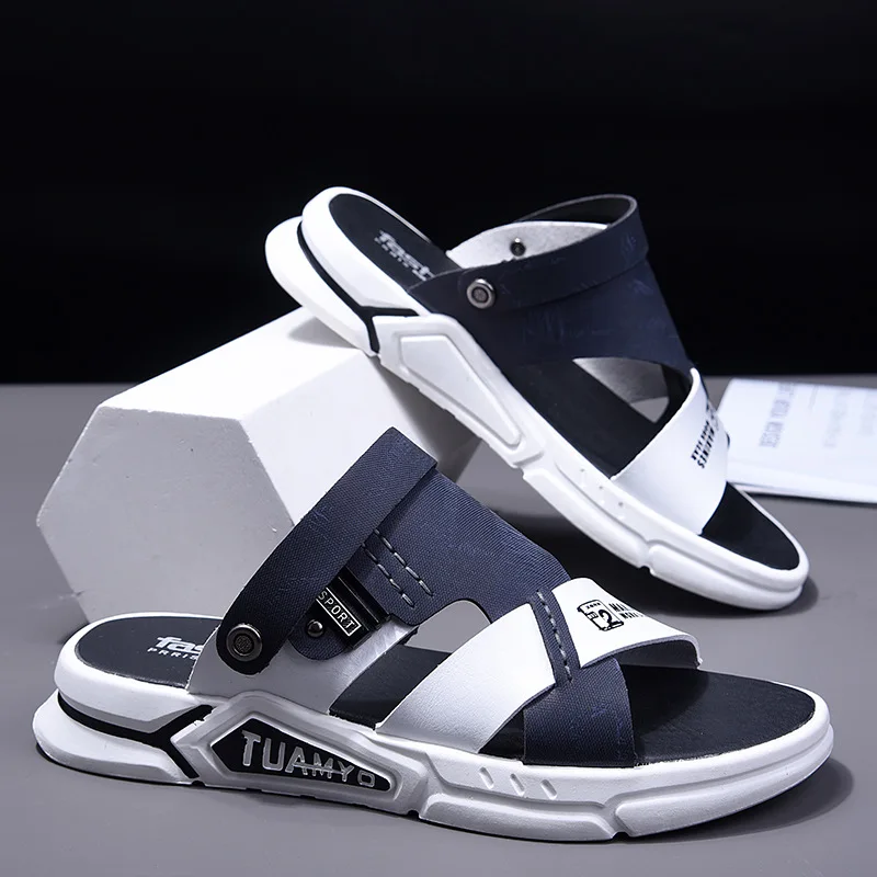 

2022 Summer New Men's Sandals Casual Outer Wear Beach Shoes Sandals Men's Shoes Non-slip Flip Flops Soft Bottom Slippers