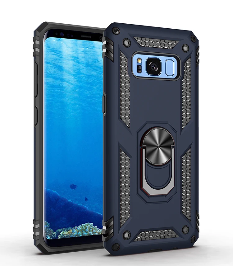 

Phone Case For Samsung Galaxy S7 S8 S9 S10 S10E S20 Note 20 10 9 8 S21 Plus Pro Ultra Lite Armor Anti-fall Car Holder Ring Cover