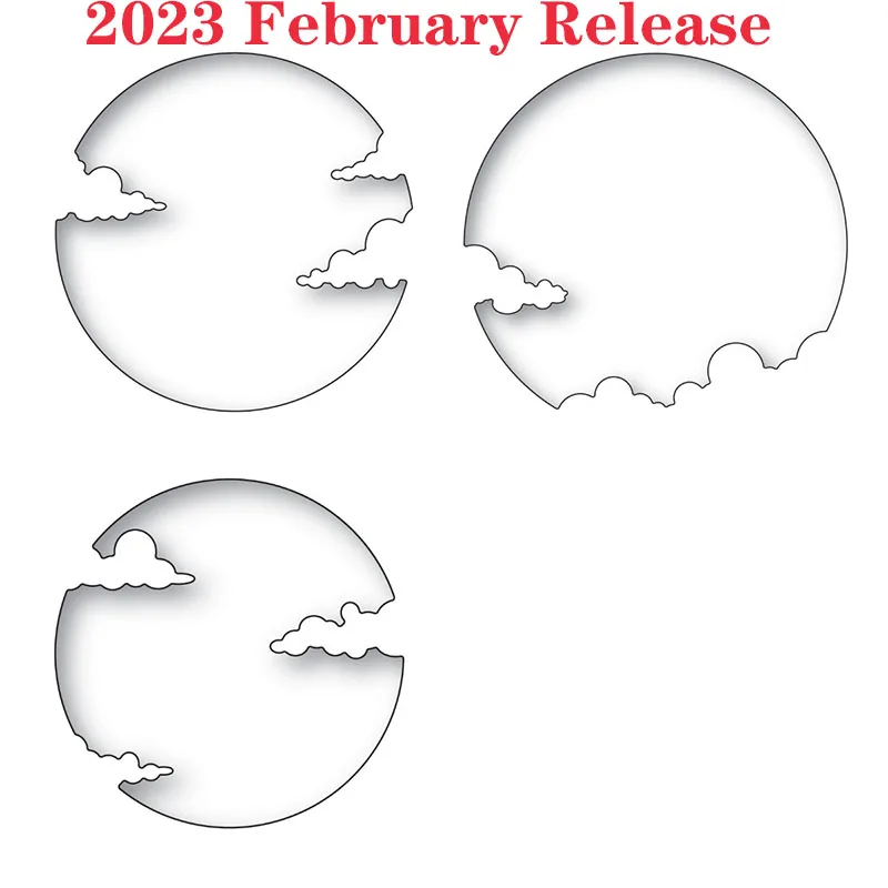 

Облачный коллаж солнца февраль 2023 выпуск металлические пресс-формы для «сделай сам» Скрапбукинг/Декор фотоальбома тисненые бумажные карты