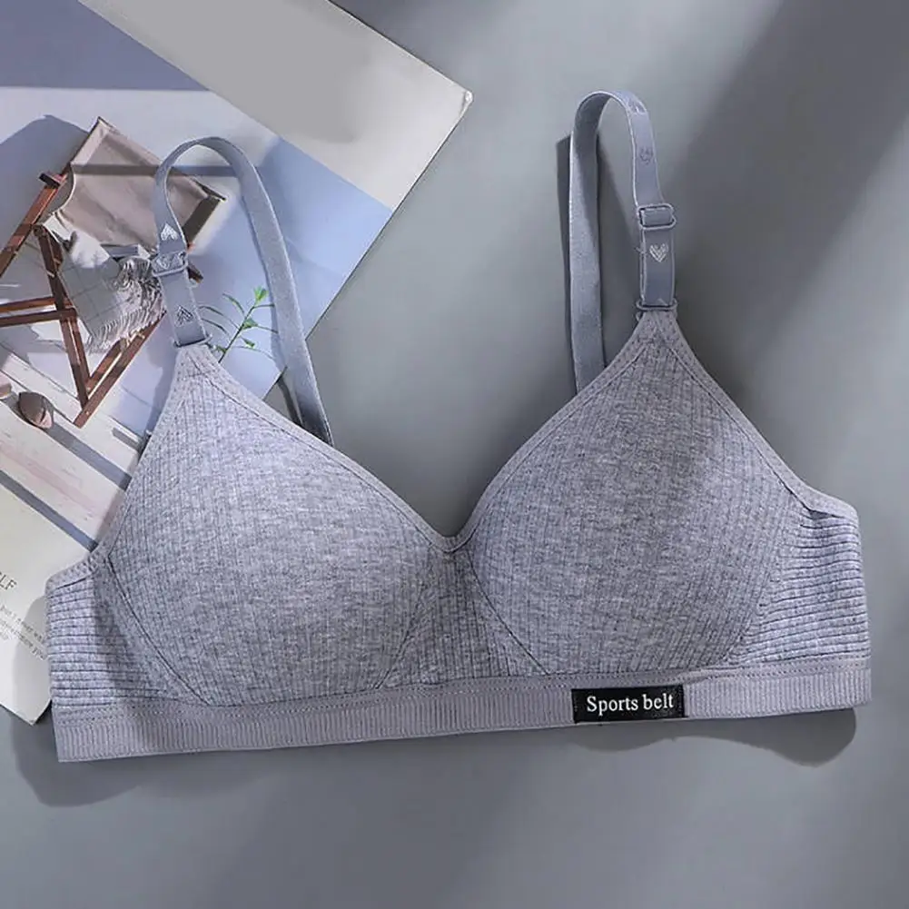 

Модный женский бюстгальтер для студентов, однотонный тонкий поддерживающий бюстгальтер