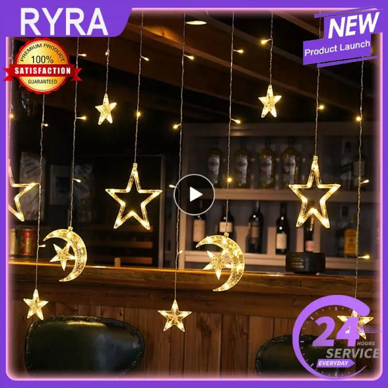 

High Quality Holiday Hanging Lights Illumination Acrylic Energy-saving Led Christmas Lights Led Curtain Lamp Stable Durable