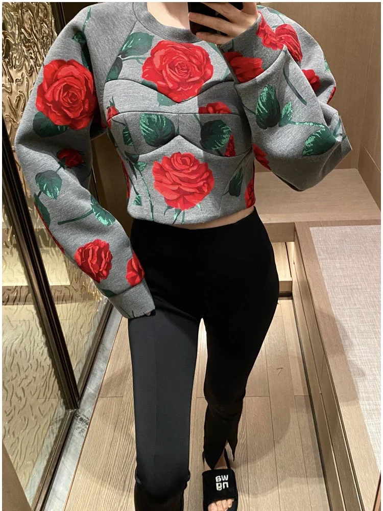 

2022 Ladies Fashion Shirt Knit 3D Printing Tight Coacranda Women's T -shirt Y2K clothes new high -quality sweater shirt traf bra