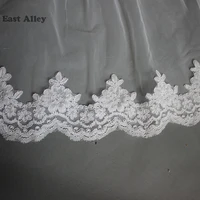 white ivory wedding accessories lace 5m500cm cathedral length bride veil lace mantilla bridal veils wedding