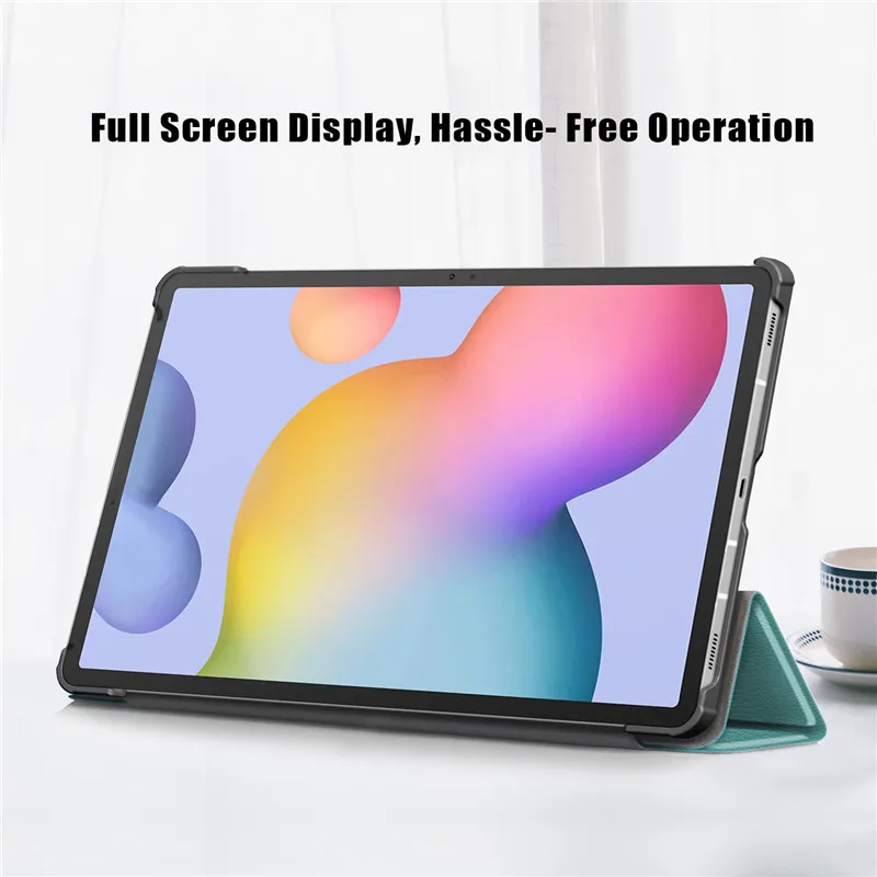Чехол для Samsung Tab S7 Plus 12 4 дюйма тройного сложения защитный кожаный чехол планшета