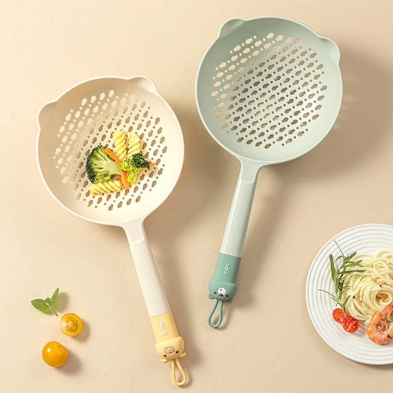 

Kitchen Gadgets Household Kitchen Long Handle Lo Mian Dumplings Fried Filter Hot Pot Scoop Kitchen Items Colanders & Strainers