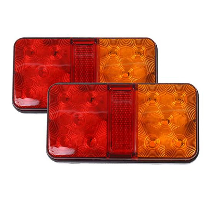 

12V 2W 10 LED Truck Car Trailer Rear Tail Light Stop Indicator Lamp Taillight Turn Signal Lamp Waterproof Shockproof Rear lights