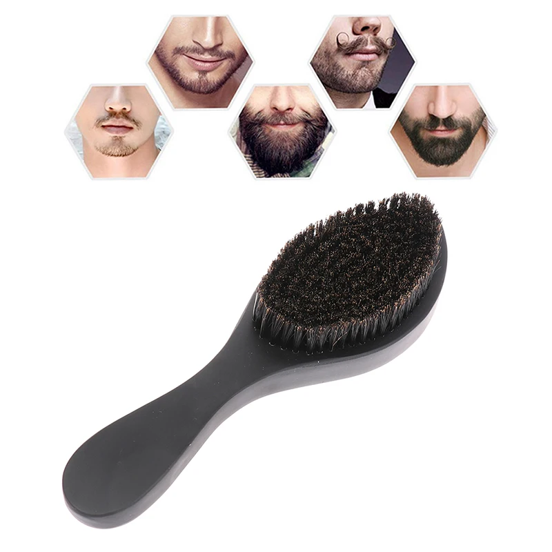 

1 Pc Curved Soft Boar Bristle Wave Hair Brush Wooden Handle Premium Magic Wave Brush