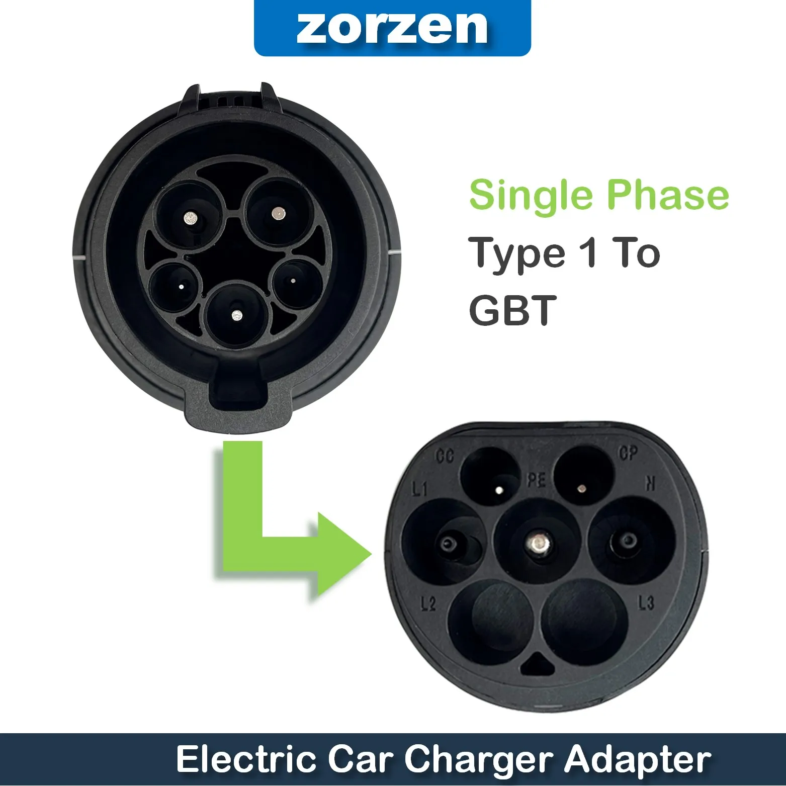 Адаптер для зарядного устройства J1772 тип 1 в GBT 32 А китайская версия