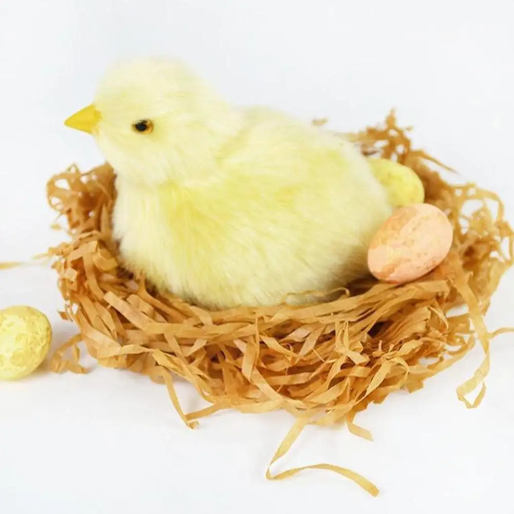 

Realistic Chick Decoration Cute Easter Chick Figurine Toy Sound Model Chicken Chicken Gift Easter Children Kids Cognition P Q8g7