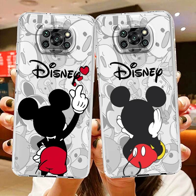 

Transparent Phone Case For Xiaomi Poco X4 X3 X2 NFC F4 F3 F2 GT M5s M4 M3 M2 Pro C50 C40 C3 Disney Mickey Mouse Minnie Cover